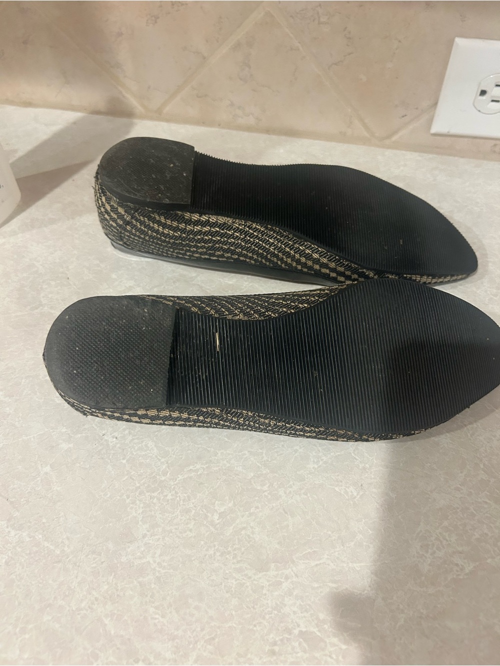 Cole Haan Black Woven Pointed-Toe Flats with Tassel Accent - Picture 6 of 6